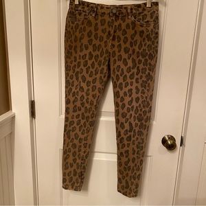 BLANK NYC JEANS BROWN ANIMAL LEOPARD PRINT THE READE CROP SIZE 29